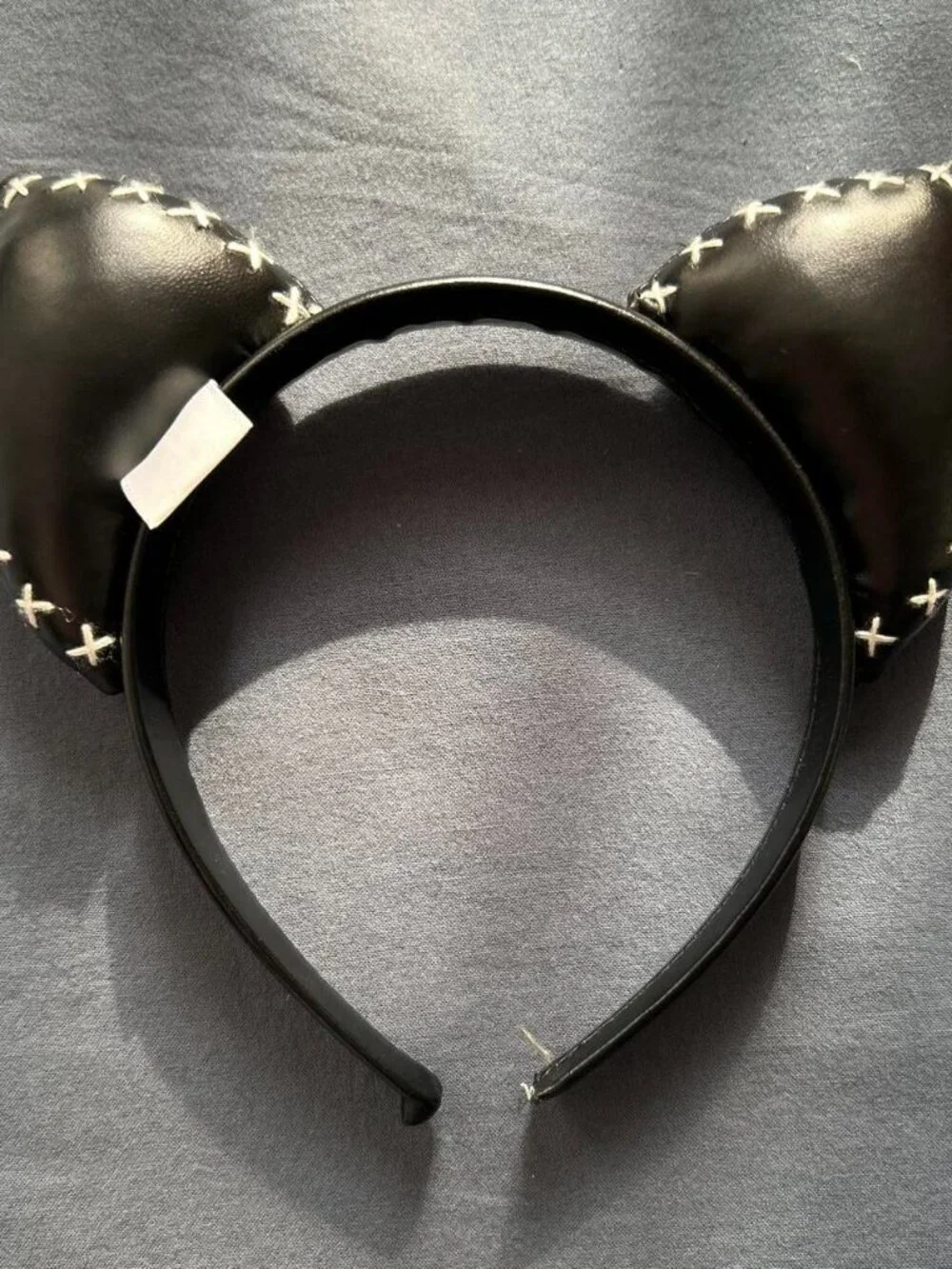 Spirit Halloween Black Stitched Cat Ears Headband